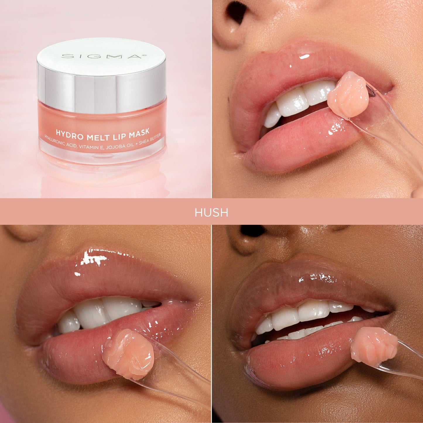 HYDRO MELT LIP MASK: Hush - Clear pink sheen