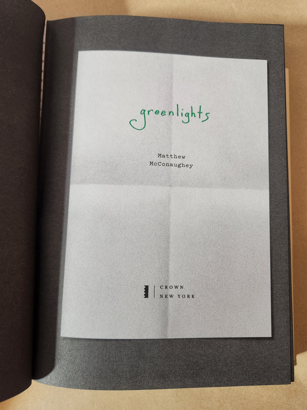 *Pre-loved* Greenlights by Matthew McConaughey