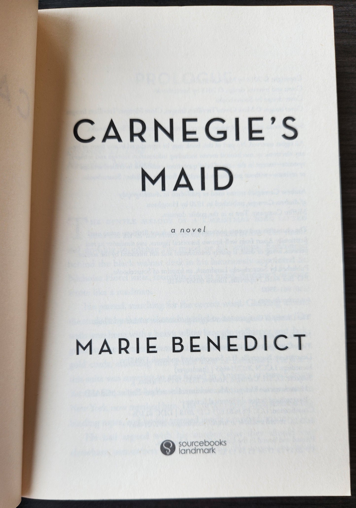 *Pre-loved* Carnegie's Maid by Marie Benedict