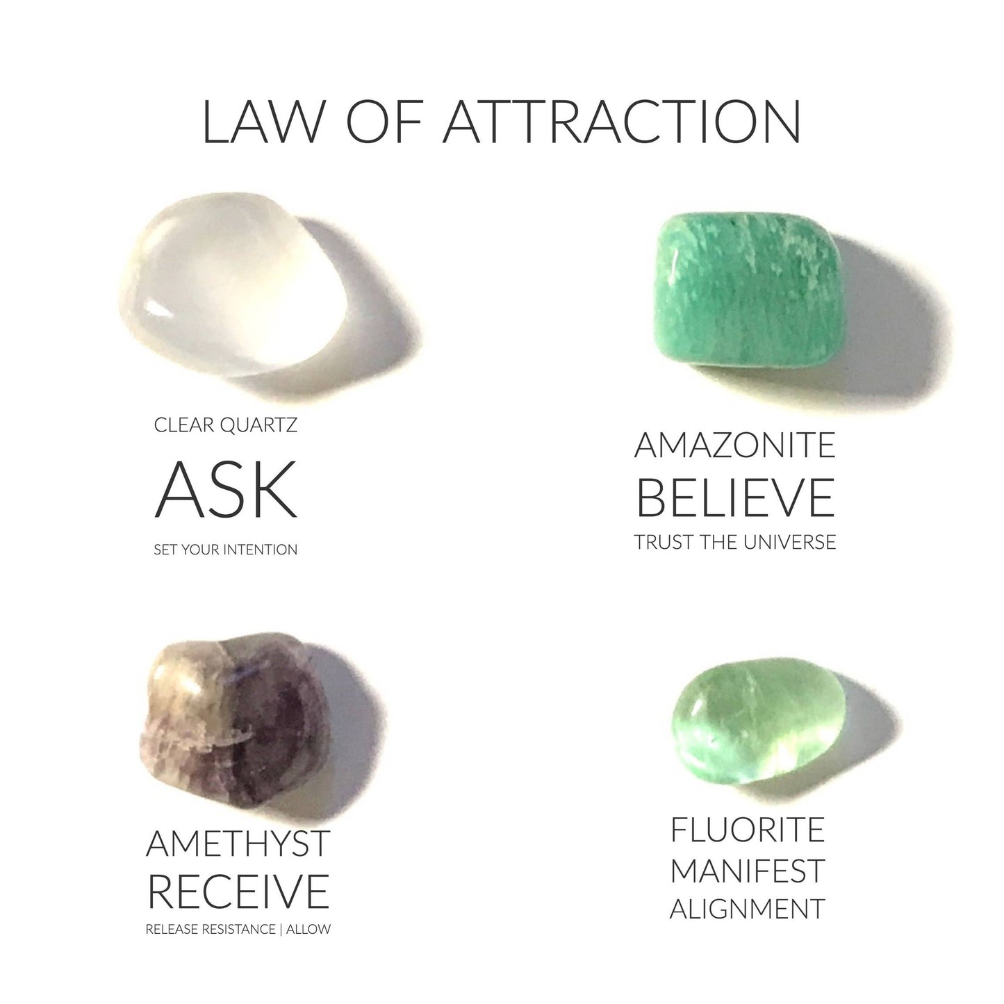 Law of Attraction Crystal Collection Phoenix Shop LLC