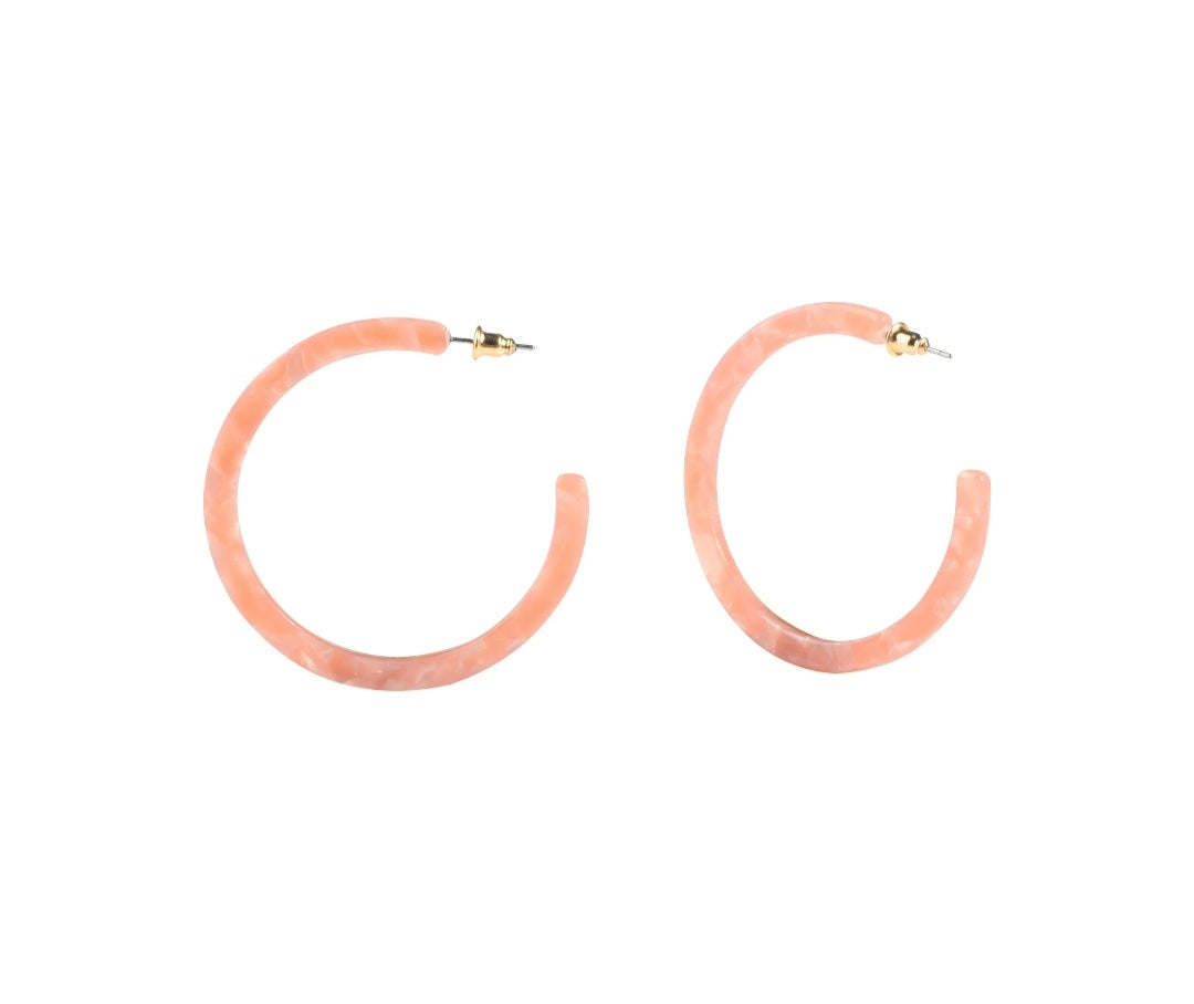 Rose Acrylic Hoop Earrings Phoenix Shop LLC