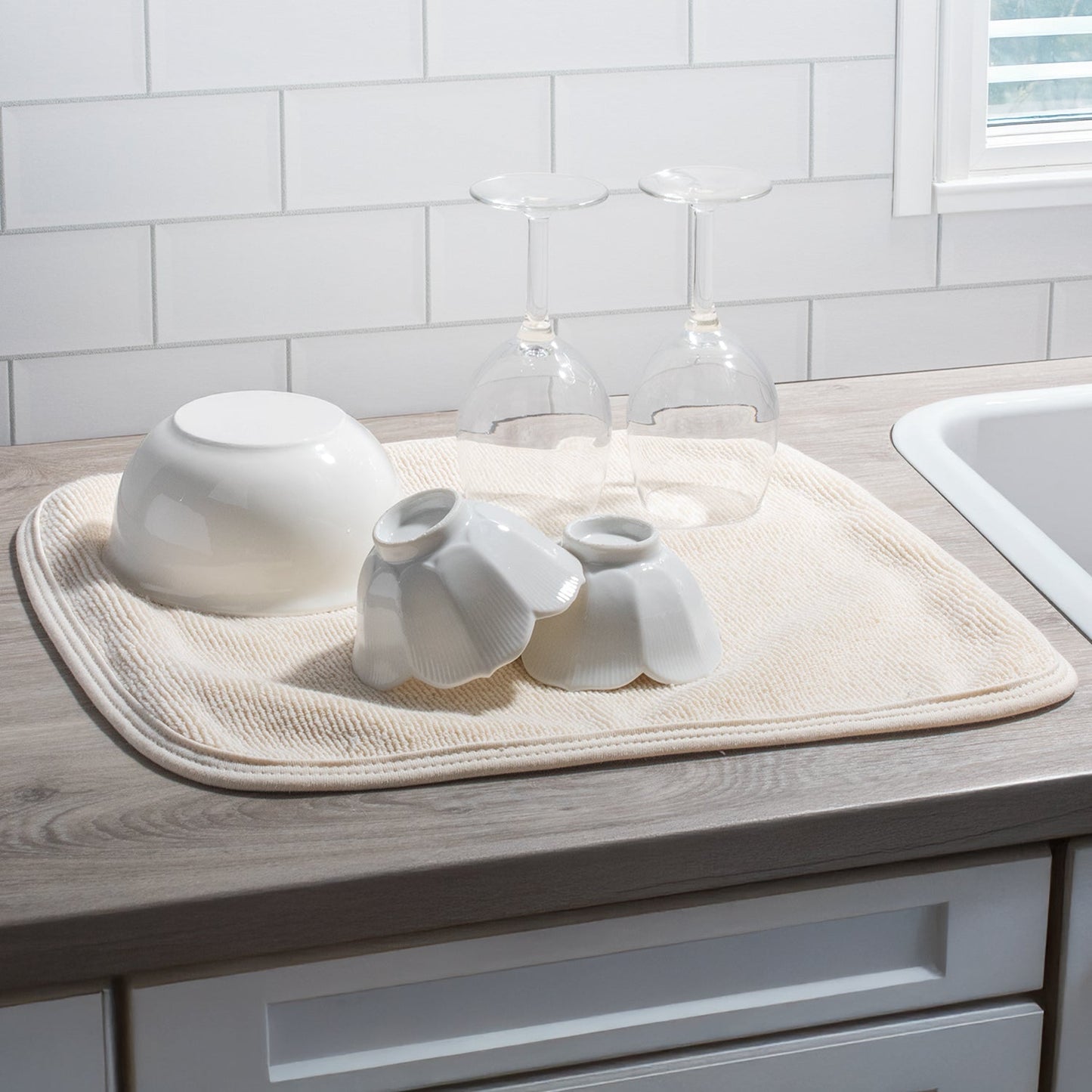 100% Cotton Dish Drying Mat 16" x 18.5"