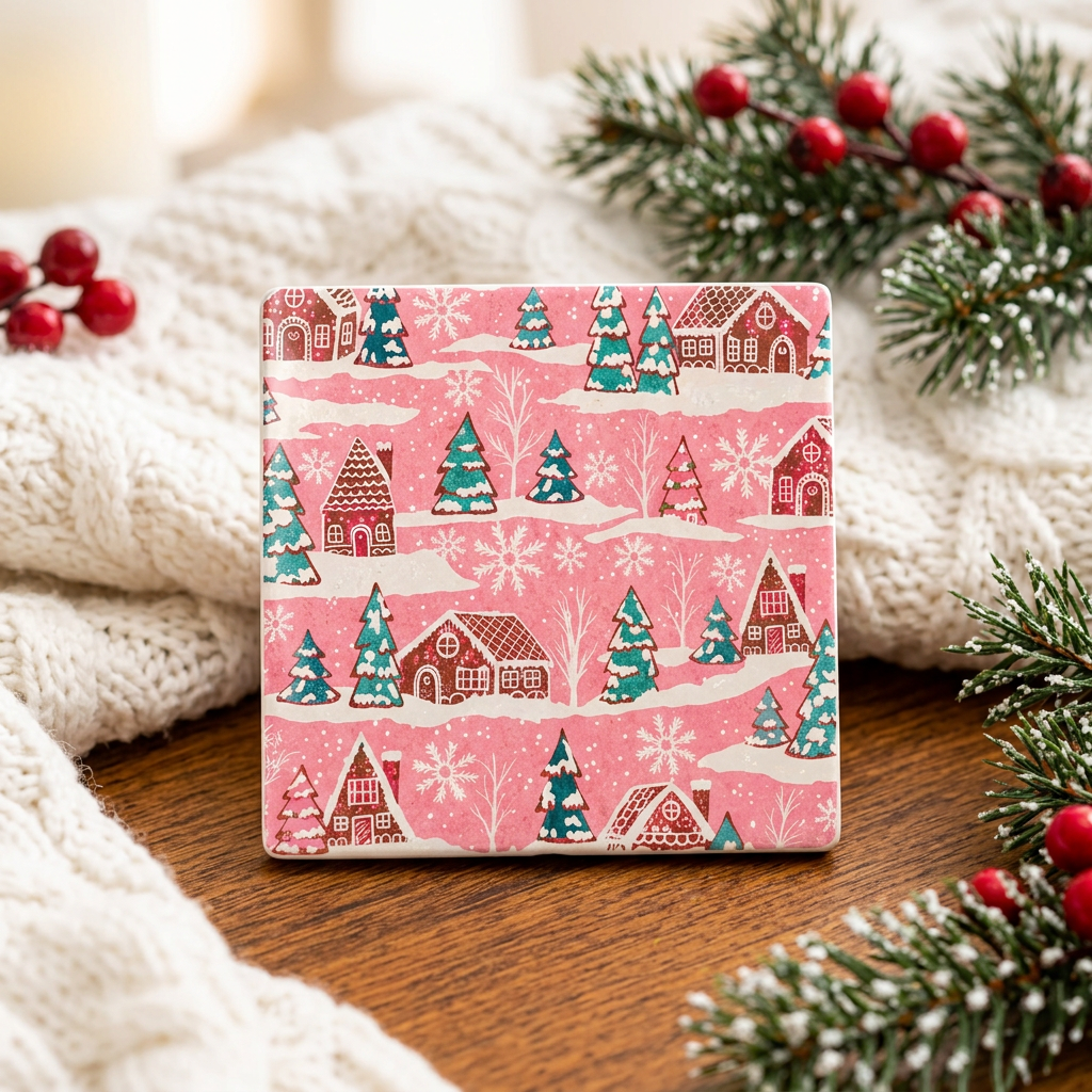 Pink Winter Wonderland Coasters