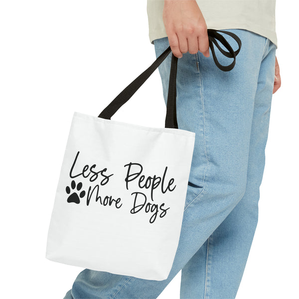 Less People More Dogs Tote Bag