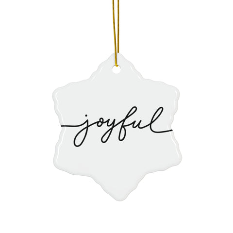 Joyful Ceramic Ornament