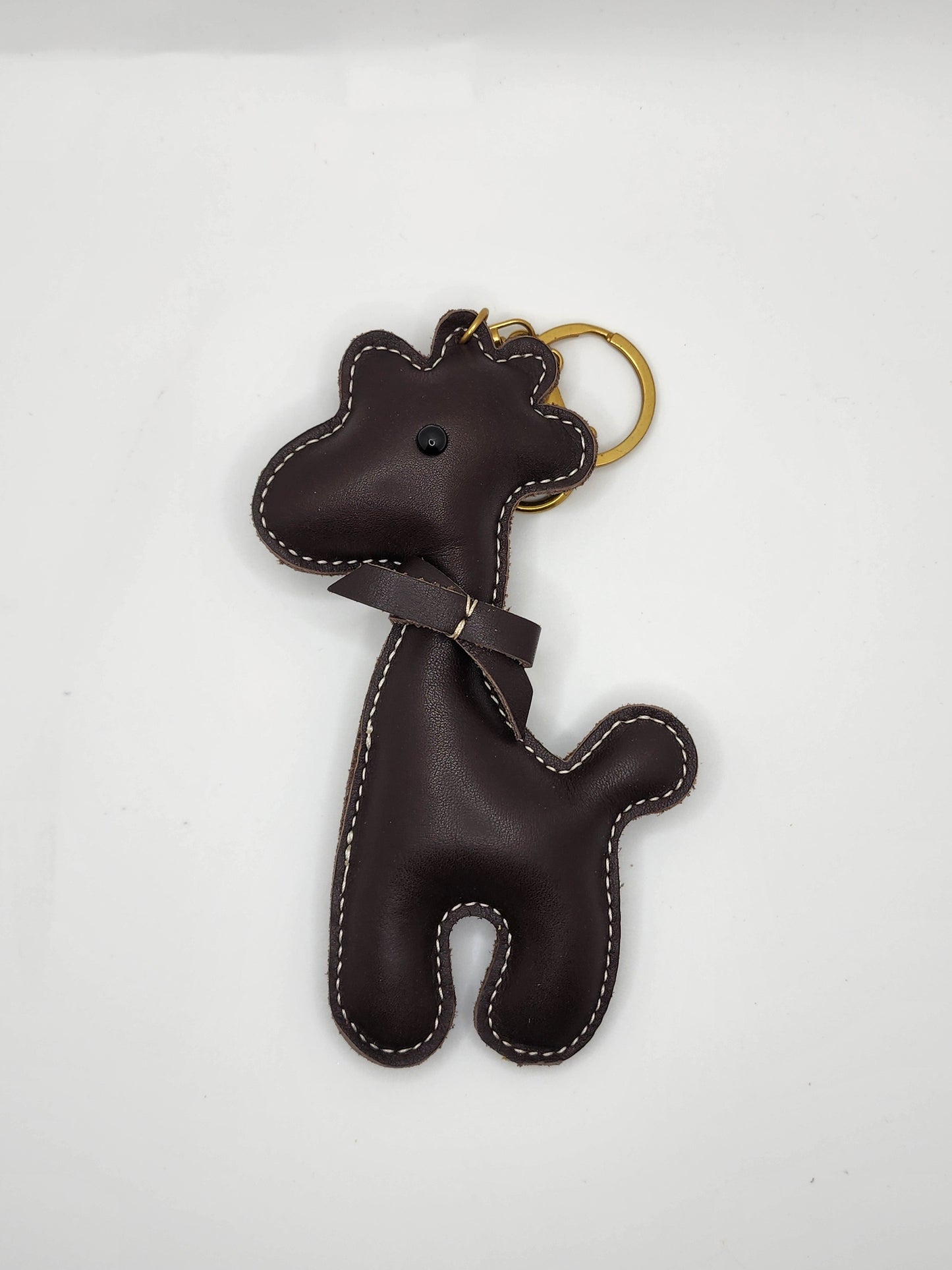 Premium Cowhide Leather Alpaca Pendant, Bohemian Style Accessory Charm for Women & Men