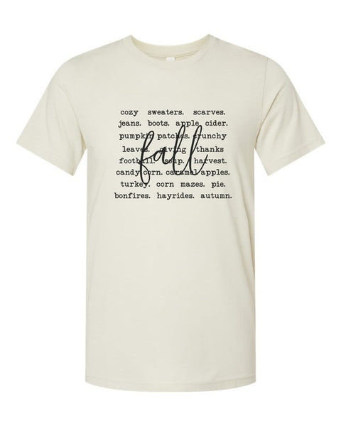 Fall Words Graphic Tee