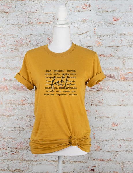 Fall Words Graphic Tee