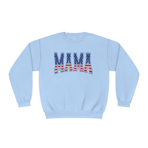Mama American Print Unisex NuBlend® Crewneck Sweatshirt