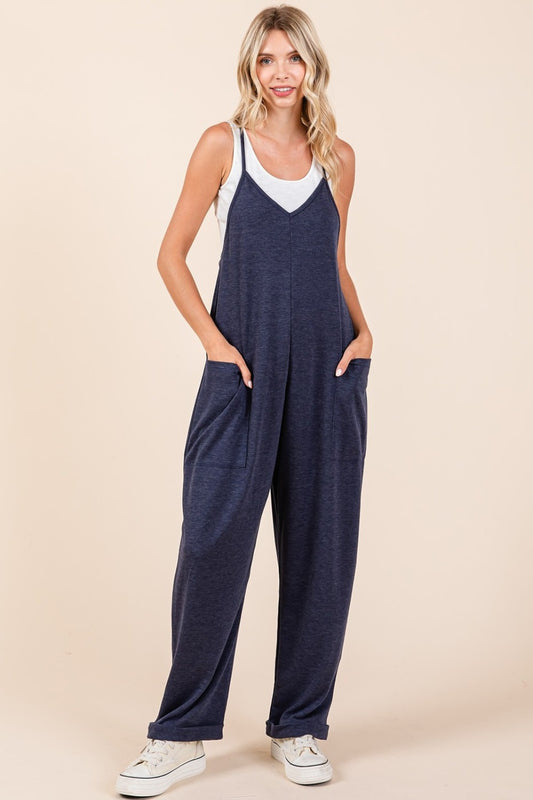 The Gemma Wide Leg Sleeveless Jumpsuit