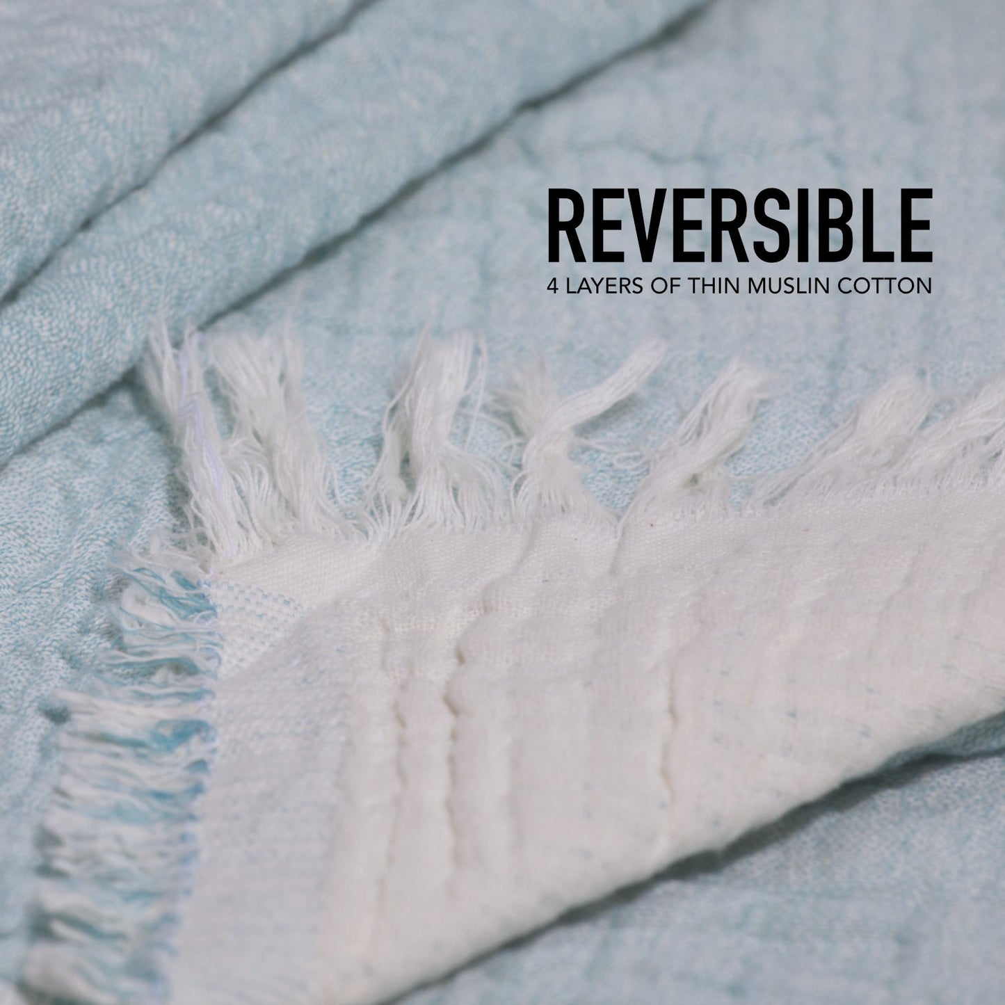 100% Cotton Reversible Muslin Baby Blankets