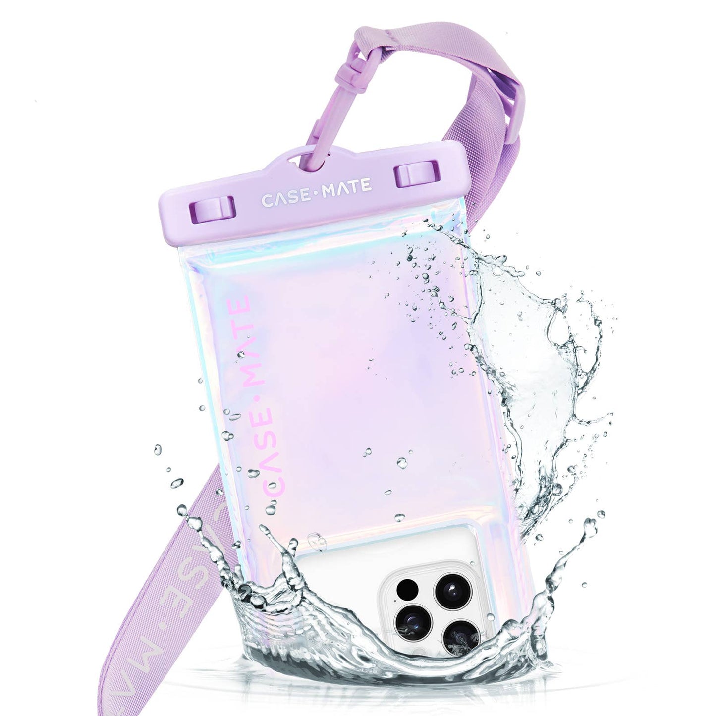 Case-Mate Waterproof Floating Phone Pouch: Silver Chrome