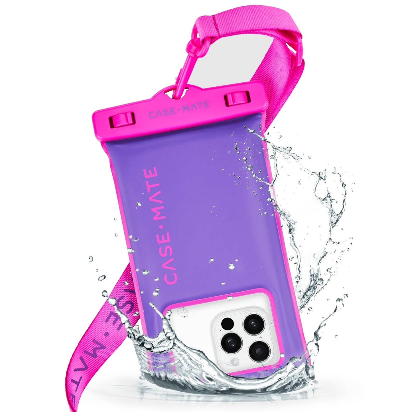 Case-Mate Waterproof Floating Phone Pouch: Silver Chrome