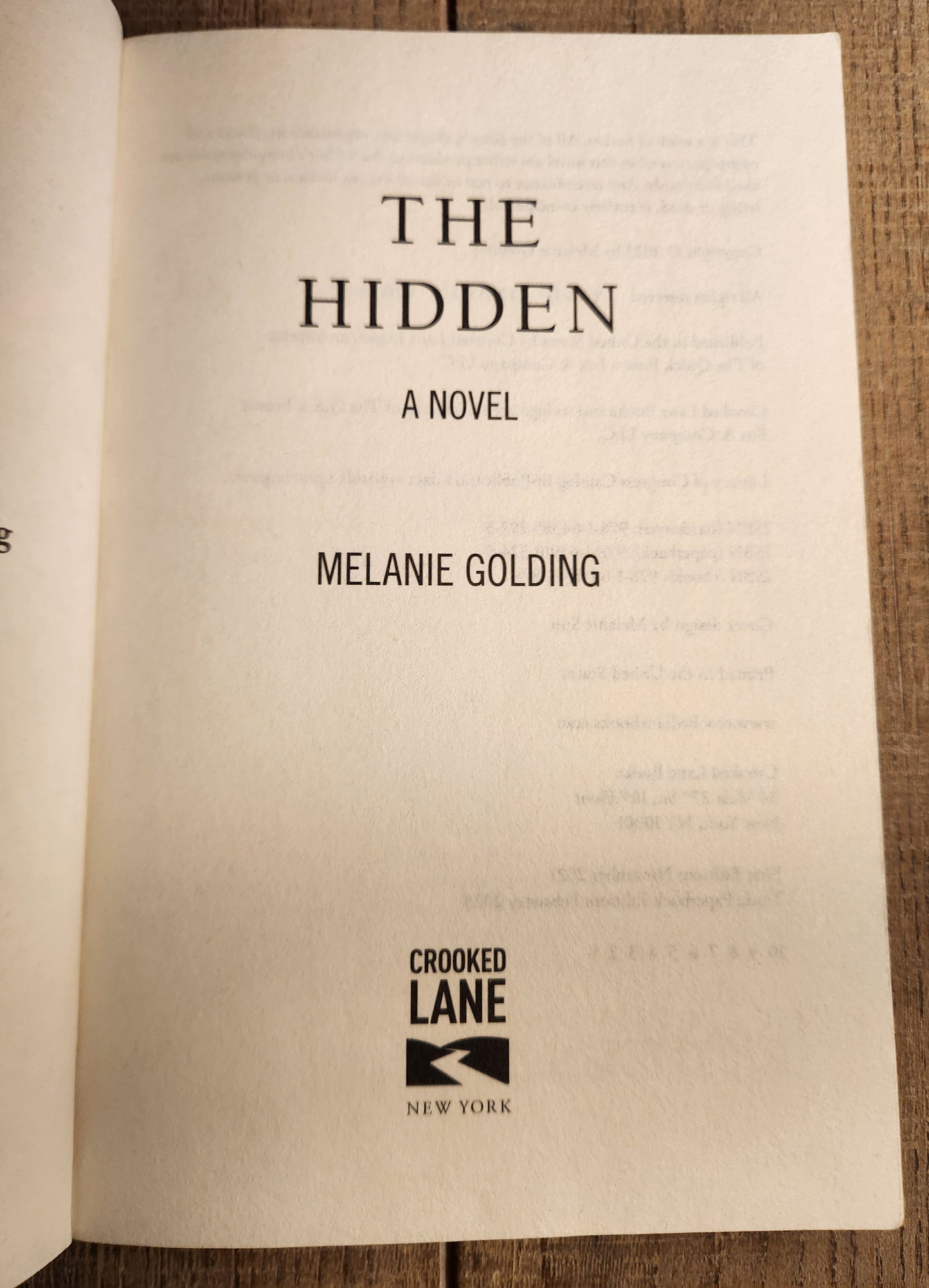 *Pre-loved* The Hidden by Melanie Golding