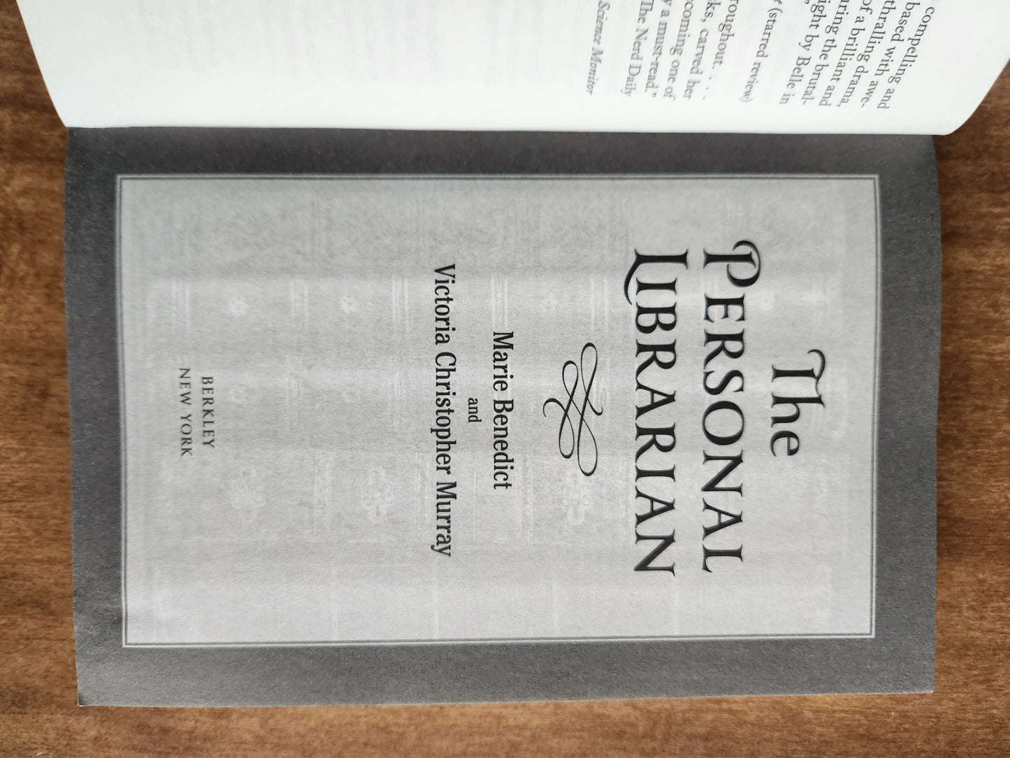 *Pre-loved* The Personal Librarian by Marie Benedict and Victoria Christopher Murray