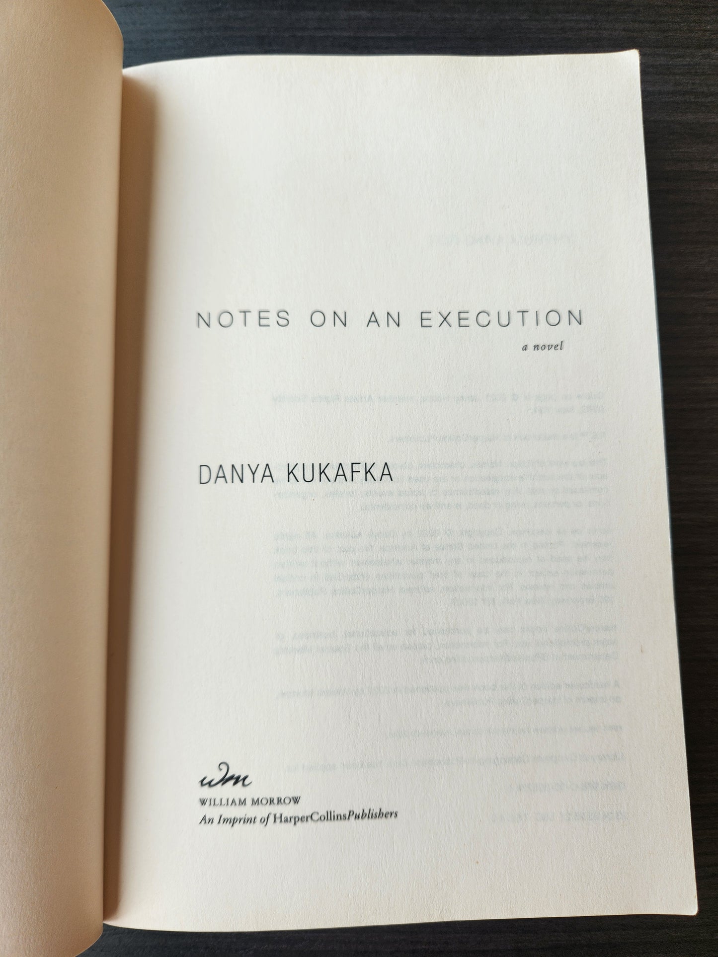 *Pre-loved* Notes on an Execution by Danya Kukafka