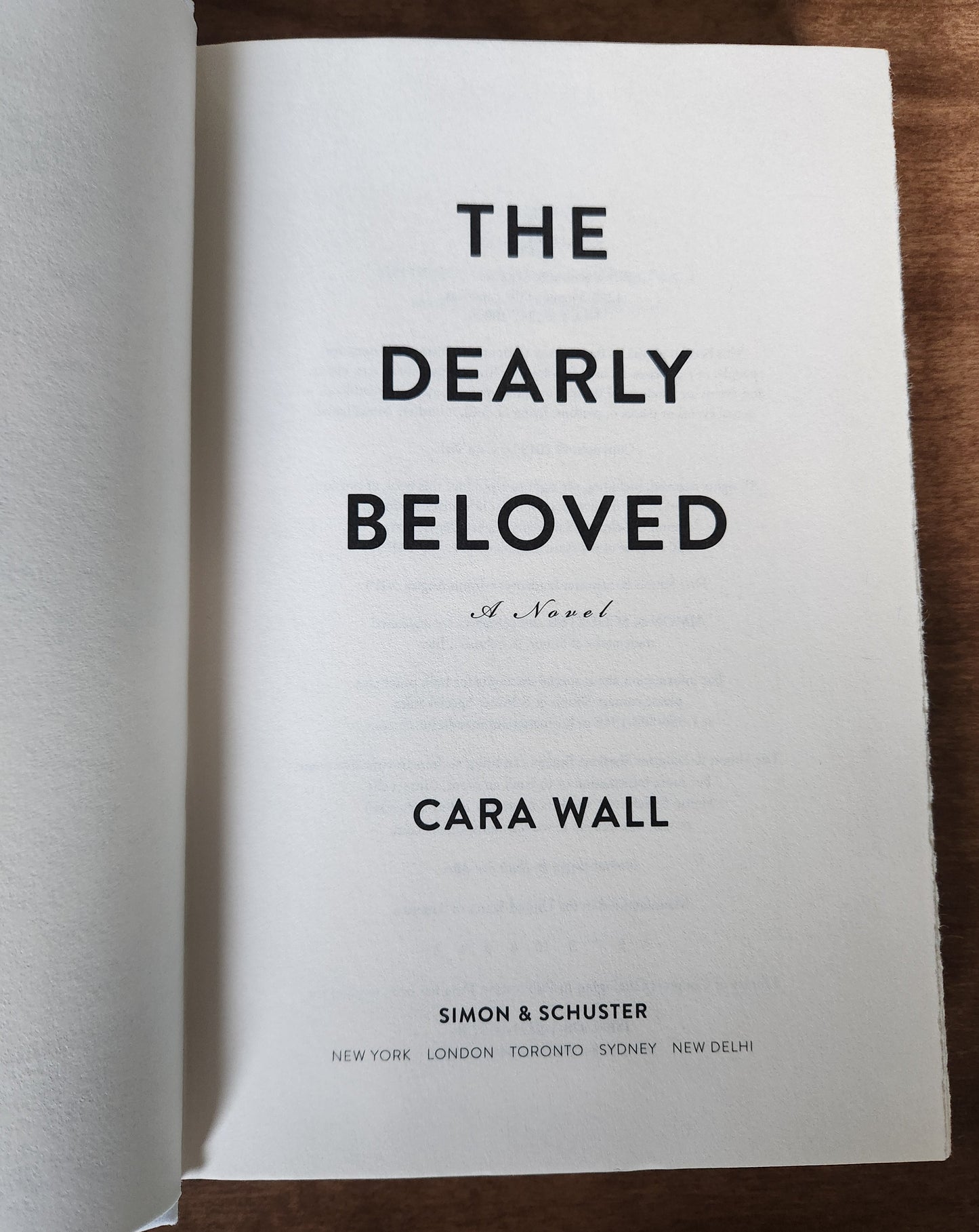 *Pre-loved* The Dearly Beloved by Cara Wall