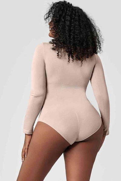 Long Sleeve Shaping Bodysuit Trendsi