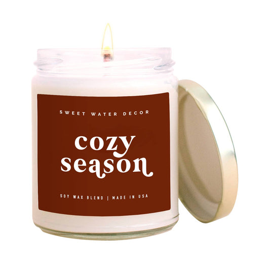 Cozy Season 9 oz Soy Candle - Fall Home Decor & Gifts Sweet Water Decor