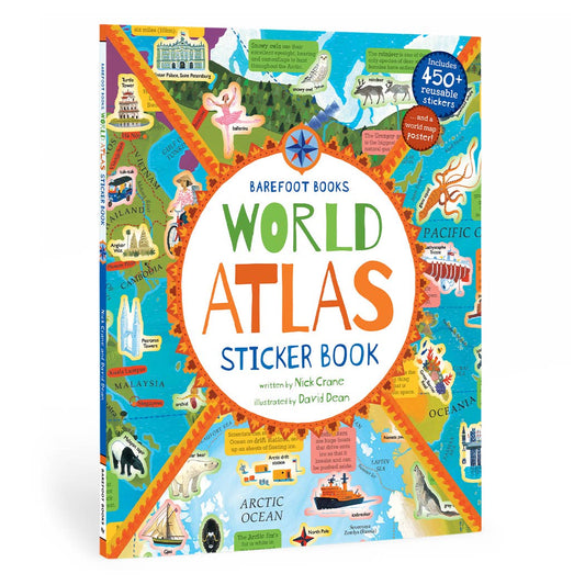 World Atlas Sticker Book Phoenix Shop LLC