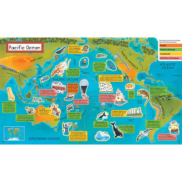 World Atlas Sticker Book Phoenix Shop LLC