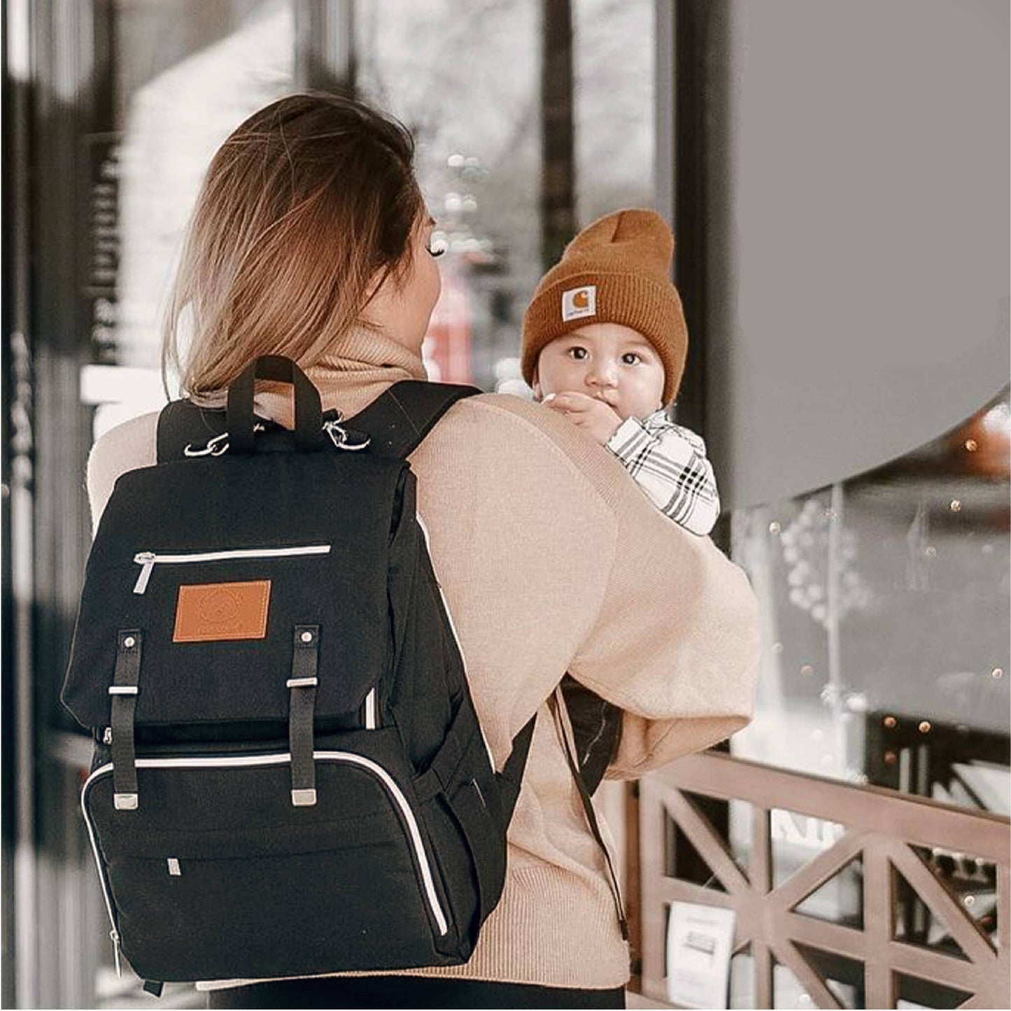 Black Explorer Diaper Bag Backpack Phoenix Shop LLC