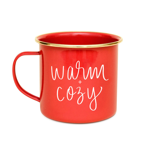 Warm and Cozy - Red Campfire Coffee Mug - 18 oz Sweet Water Decor