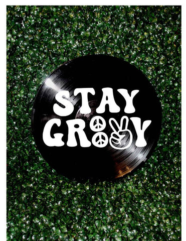 Stay Groovy 70s Vintage Vinyl
 Record Wall Decor SCC