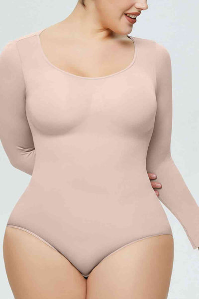 Long Sleeve Shaping Bodysuit Trendsi