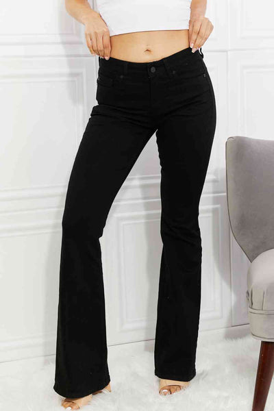 Kancan Full Size Eden Midrise Flare Jeans Trendsi
