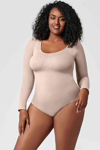 Long Sleeve Shaping Bodysuit Trendsi