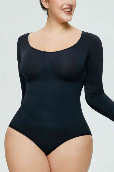 Long Sleeve Shaping Bodysuit Trendsi