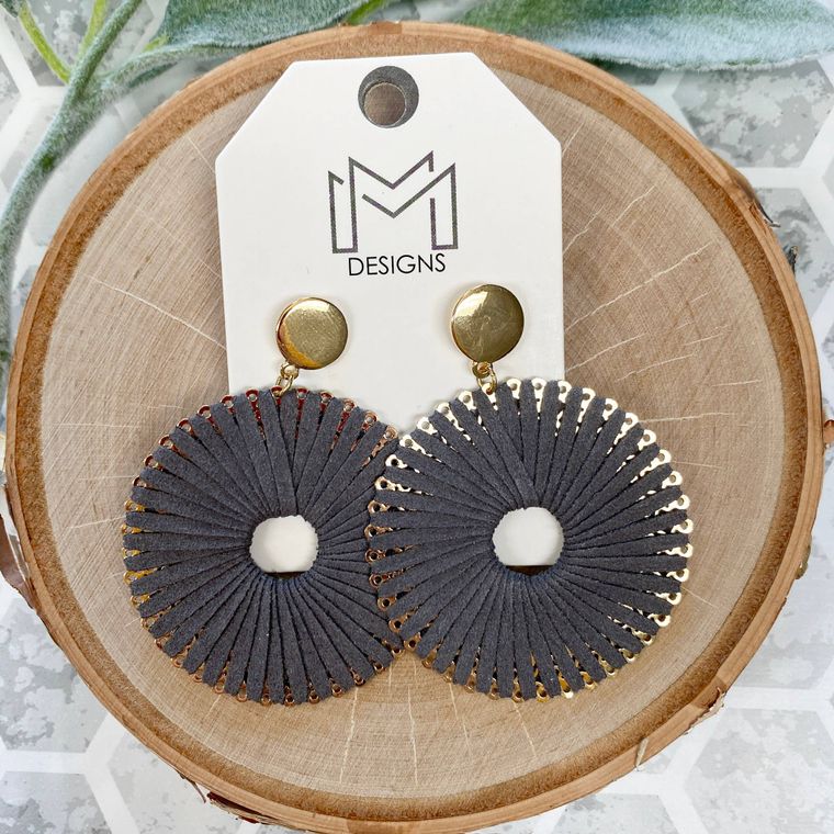 Ra Earrings - Grey Mix Mercantile Designs